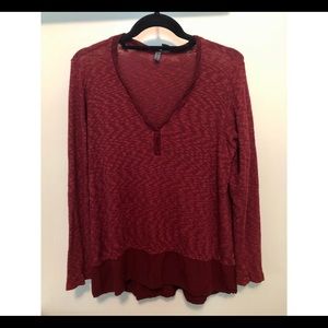 Anthropologie Burgundy Top